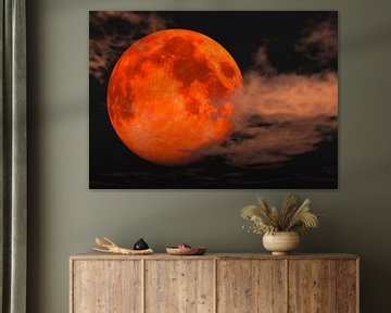 Blood Moon - totale maansverduistering van Max Steinwald
