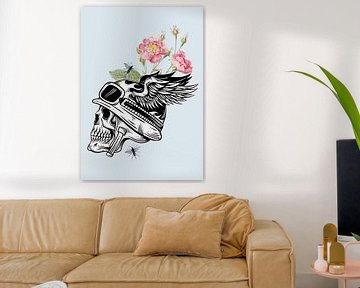Skull with wings van Fineline