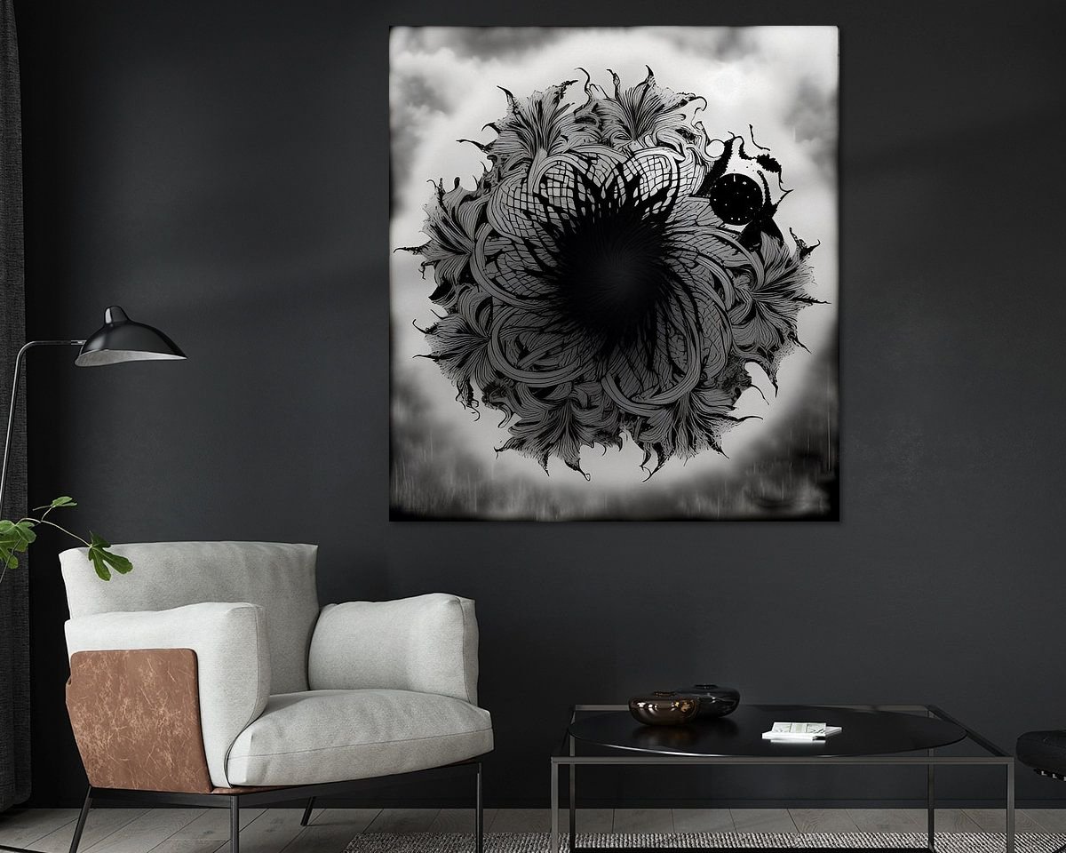 Voorbeeld van het werk in een kamer