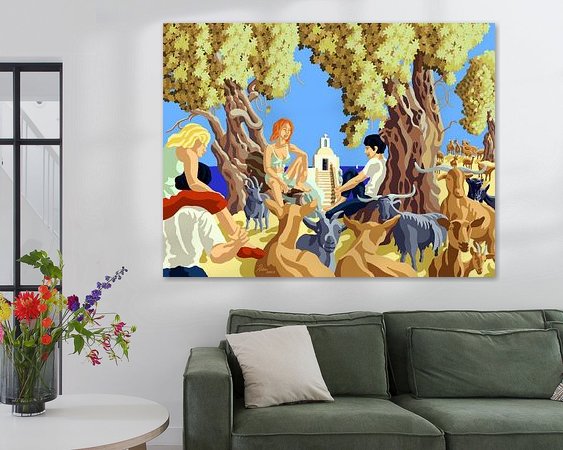 Voorbeeld van het werk in een kamer