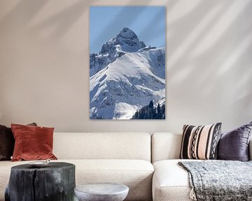 De winterse Trettachspitze in het zonlicht van Walter G. Allgöwer