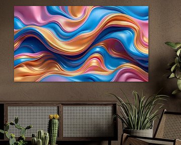 Des lignes ondulées aux couleurs vives