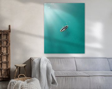 Alone on the Ocean - Kayaker in the Bay of Biscay by DutchDroneBird