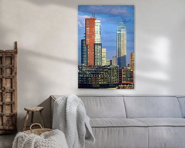 Rotterdam skyline tijdens zonsopgang van Sjoerd van der Wal Fotografie