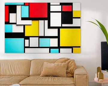 Geometric design with primary colours by Art & Soul Creations