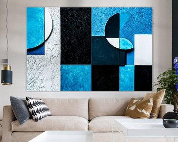 Abstract design in blue and black