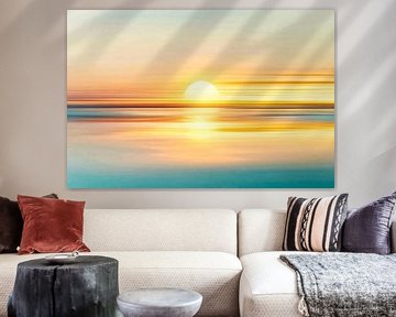 Abstracte zonsondergang in warme tinten van Imperial Art House