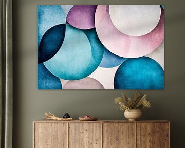 Abstracte cirkels in pastelkleuren van Imperial Art House