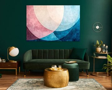 Abstracte cirkels met zachte kleuren van Imperial Art House