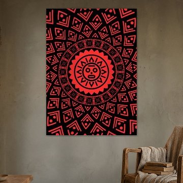 Design du dieu soleil aztèque