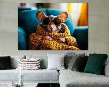 Relaxed mouse with yellow jersey by Art & Soul Creations