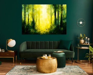 Mystieke natuur in zonlicht van Art & Soul Creations
