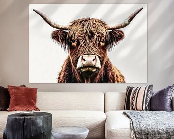 Schotse Hooglander portret wanddecoratie van Imperial Art House