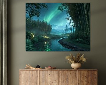 Sereniteit van smaragd onder het noorderlicht van Artistic