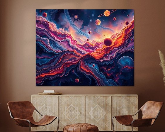 Voorbeeld van het werk in een kamer