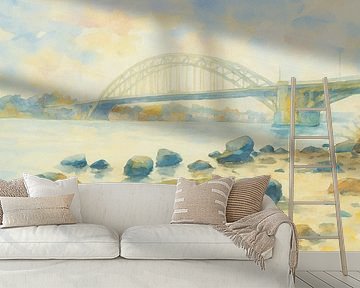 Stille Waalbrücke Nijmegen Über den Fluss