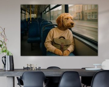Reizende Hond: Stilte en Dromen in de Stadsbus van But First Framing