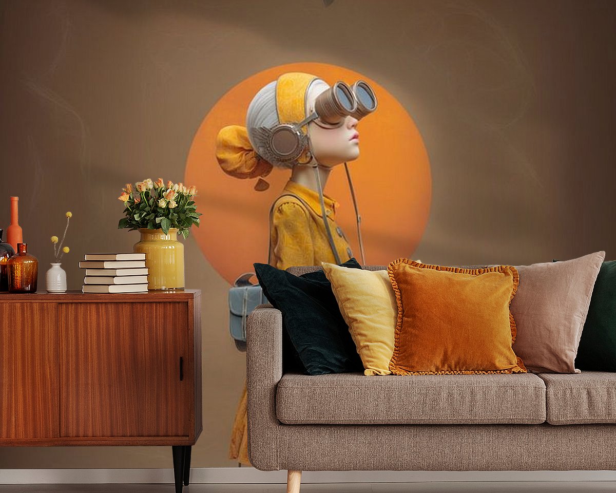 Voorbeeld van het werk in een kamer