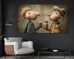 Voorbeeld van het werk in een kamer