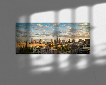 Skyline Rotterdam Zonsondergang sur Mark De Rooij