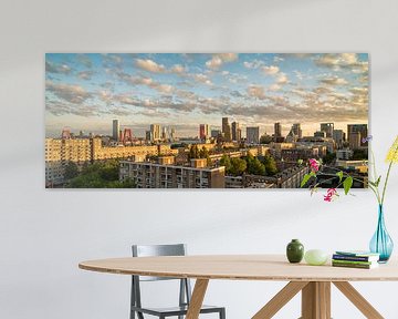 Skyline Rotterdam Zonsondergang van Mark De Rooij
