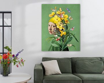 Meisje met de Parel - the Springtime Edition II van Marja van den Hurk