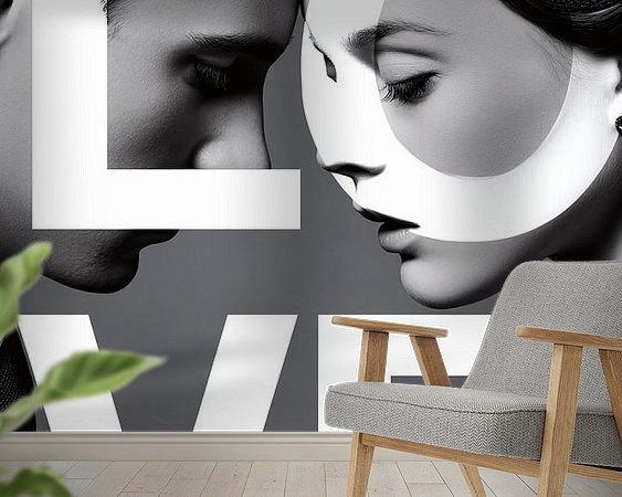 Voorbeeld van het werk in een kamer