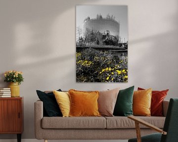 Boijmans Van Beuningen Depot with yellow kingcups by Framed by Elisabeth
