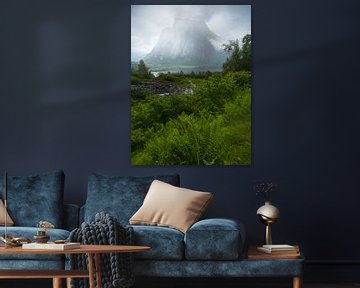 Imposing mountain in Romsdalen, Norway