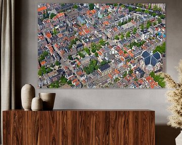 Aerial view of the Jordaan in Amsterdam by Anton de Zeeuw