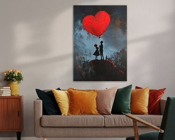 Hart Silhouet | Liefdeshart van Blikvanger Schilderijen