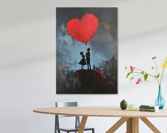 Voorbeeld van het werk in een kamer