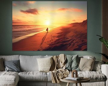 Zonsondergang op het strand van Philippe HUGONNARD