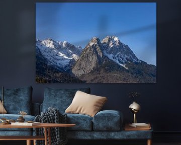 Zo dicht bij de bergen, Waxenstein en Zugspitze zo dicht bij de bergen, si proche des montagnes van Christina Bauer Photos