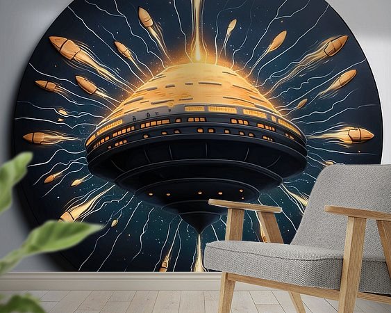 Voorbeeld van het werk in een kamer