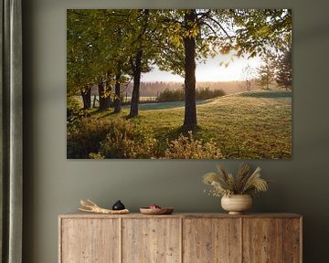 A sunrise on an autumn morning by Claude Laprise