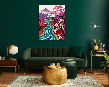 Rustige rivier van Artistic