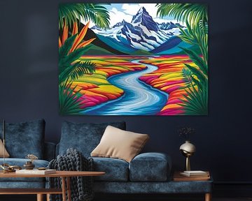 Levendige vallei serpentijn van Artistic