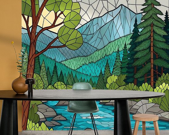 Voorbeeld van het werk in een kamer