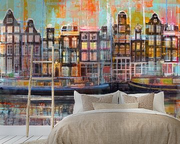 Aan de Amsterdamse grachten van Atelier Paint-Ing