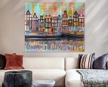 Aan de Amsterdamse grachten van Atelier Paint-Ing
