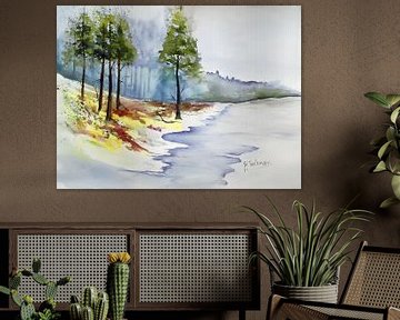 Boslandschap van Rita Tielemans Kunst