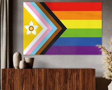 Inclusie LGBTQIAPN Vlag van de Trots van Art Kingdom