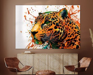 Kleurrijk luipaard met oranje tinten van Imperial Art House