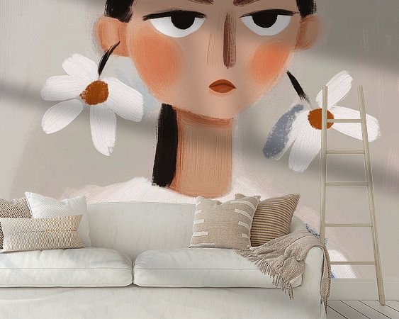 Voorbeeld van het werk in een kamer