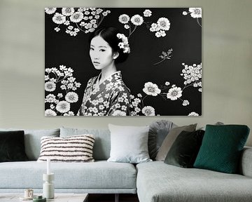 Japanische Kunst Geisha