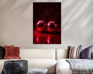 Bright Red Discoball Cherry: A Sparkling Party Decoration