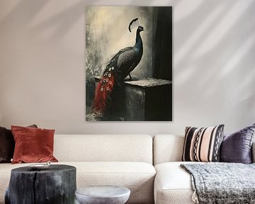 Majestueuze Pauw: Een Elegante Blikvanger van But First Framing