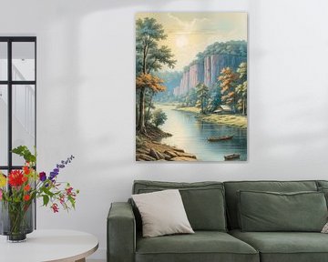 Rustige rivier retraite van Artistic
