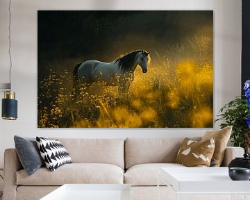 Lentewaker – Het Witte Paard in het Bloemenveld van Karina Brouwer
